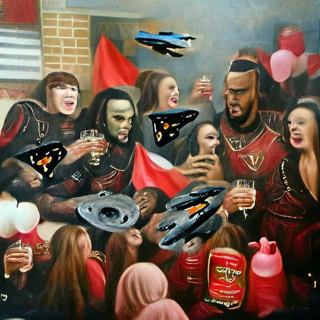 Klingons and Vulcans Celebrate in Space: Renaissance Oil