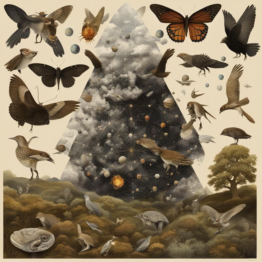 Mystical Creatures Soaring Through Galactic Creation