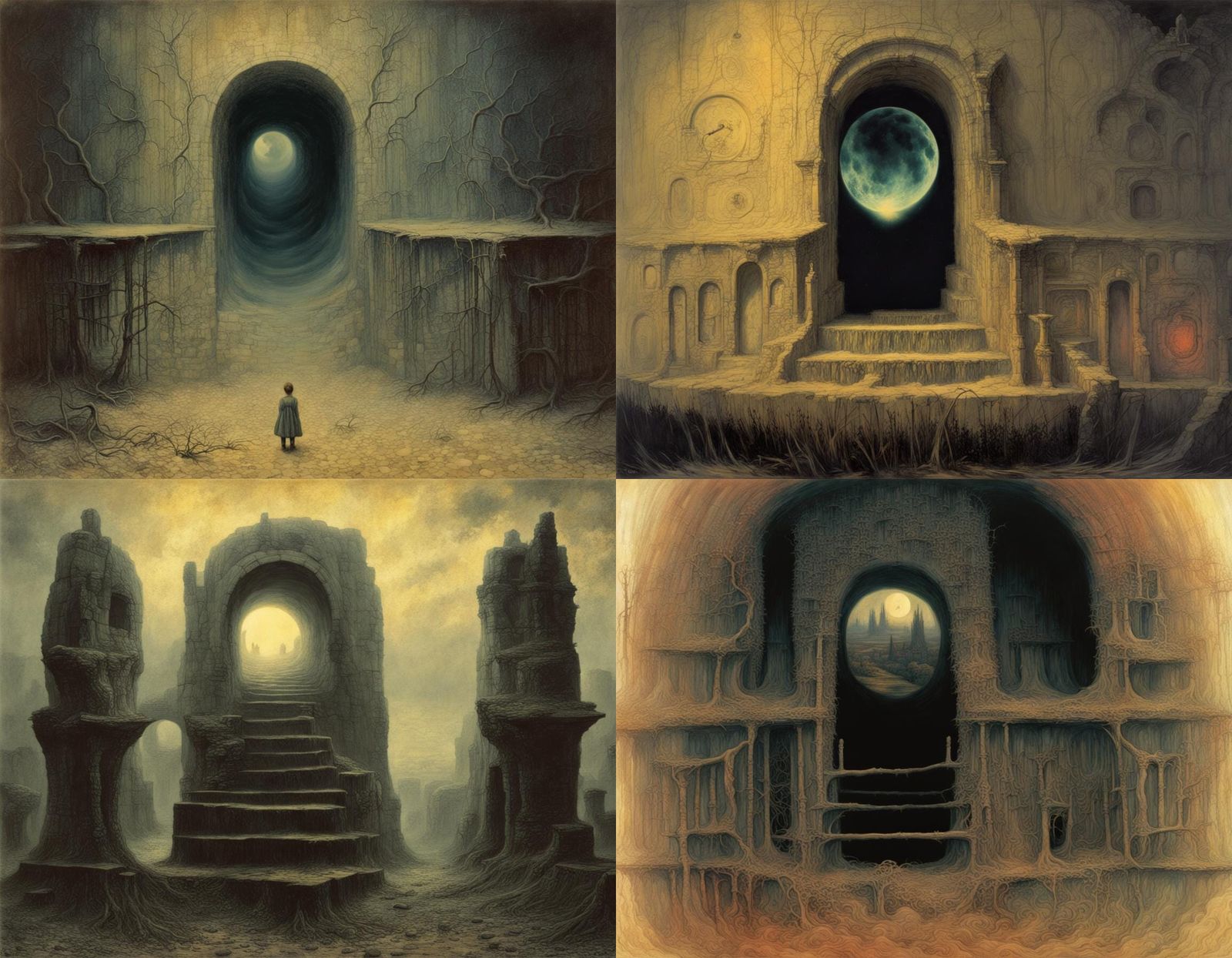 Dark Magic Portal in Horror Photography Style