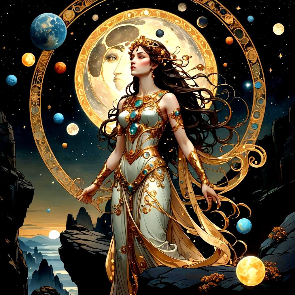 Planetary Alignment with Selene on Velvet Night