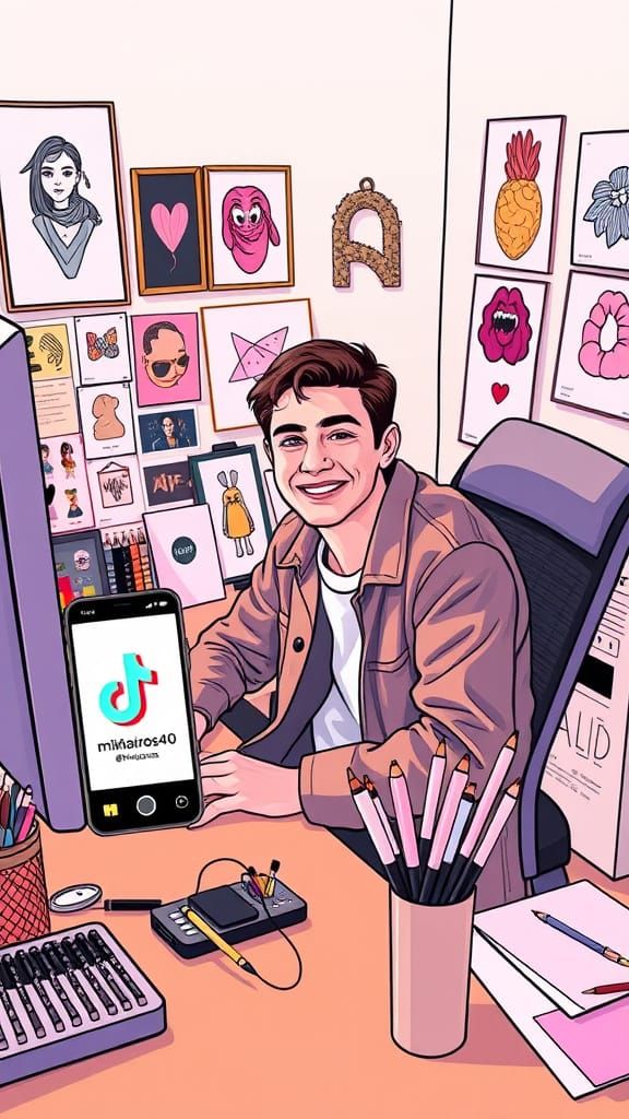 Creative Workspace in Modern Artistic Style