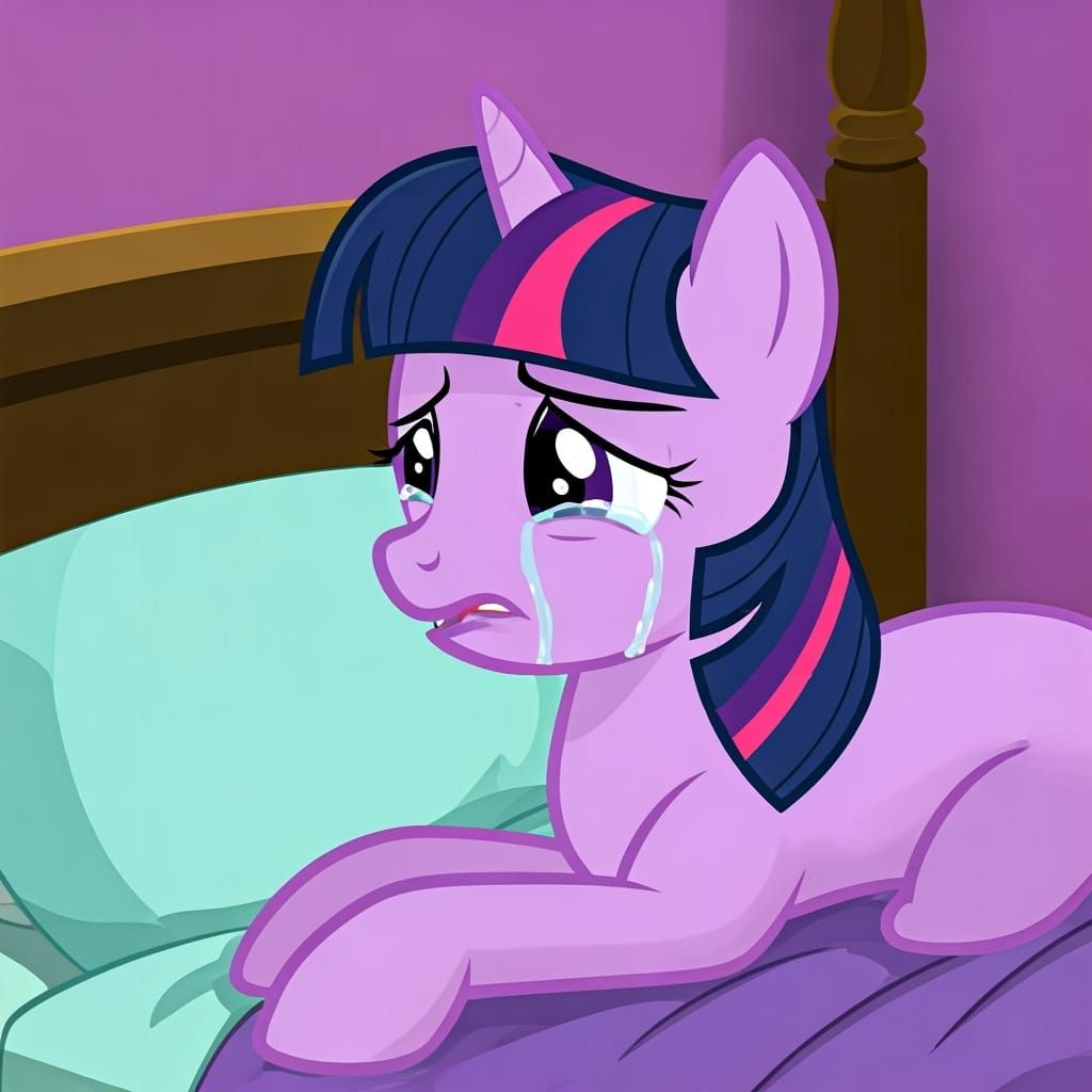 Twilight Sparkle Crying in Bed