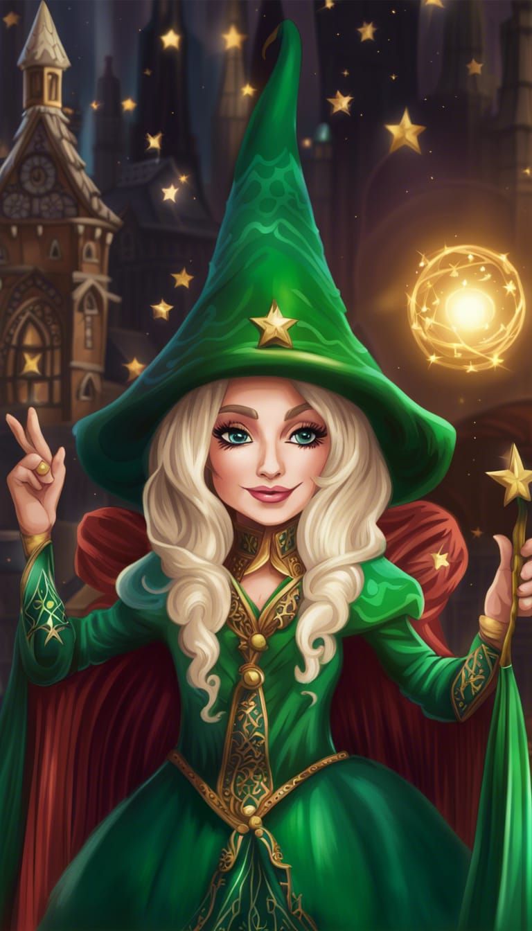 Chibi Dolly Parton as Elven Wizard