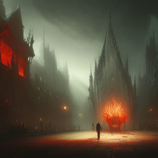 Dark Fantasy Devil: Hyperdetailed Concept Art