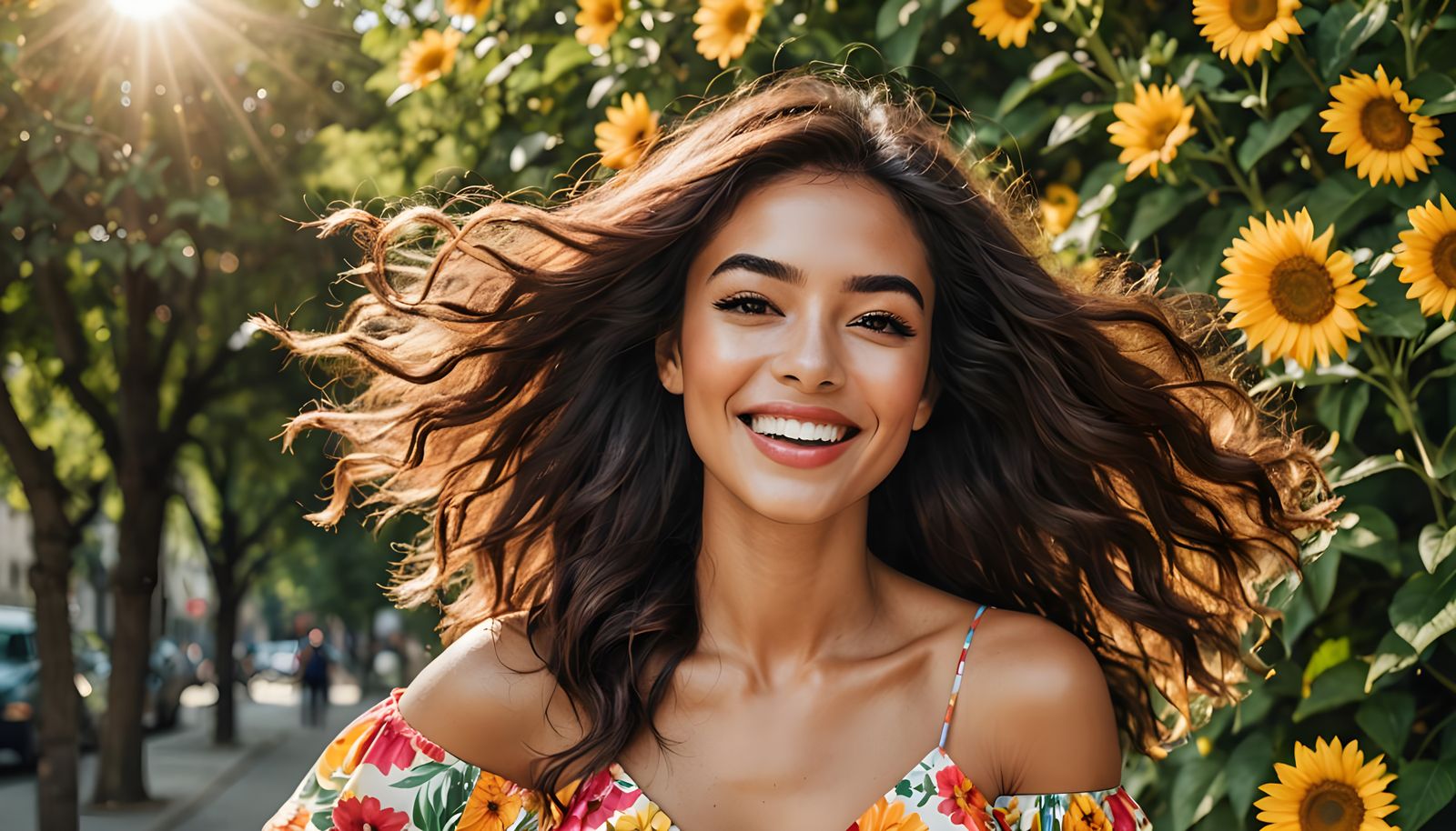 Vibrant Summer Goddess Spreads Joy