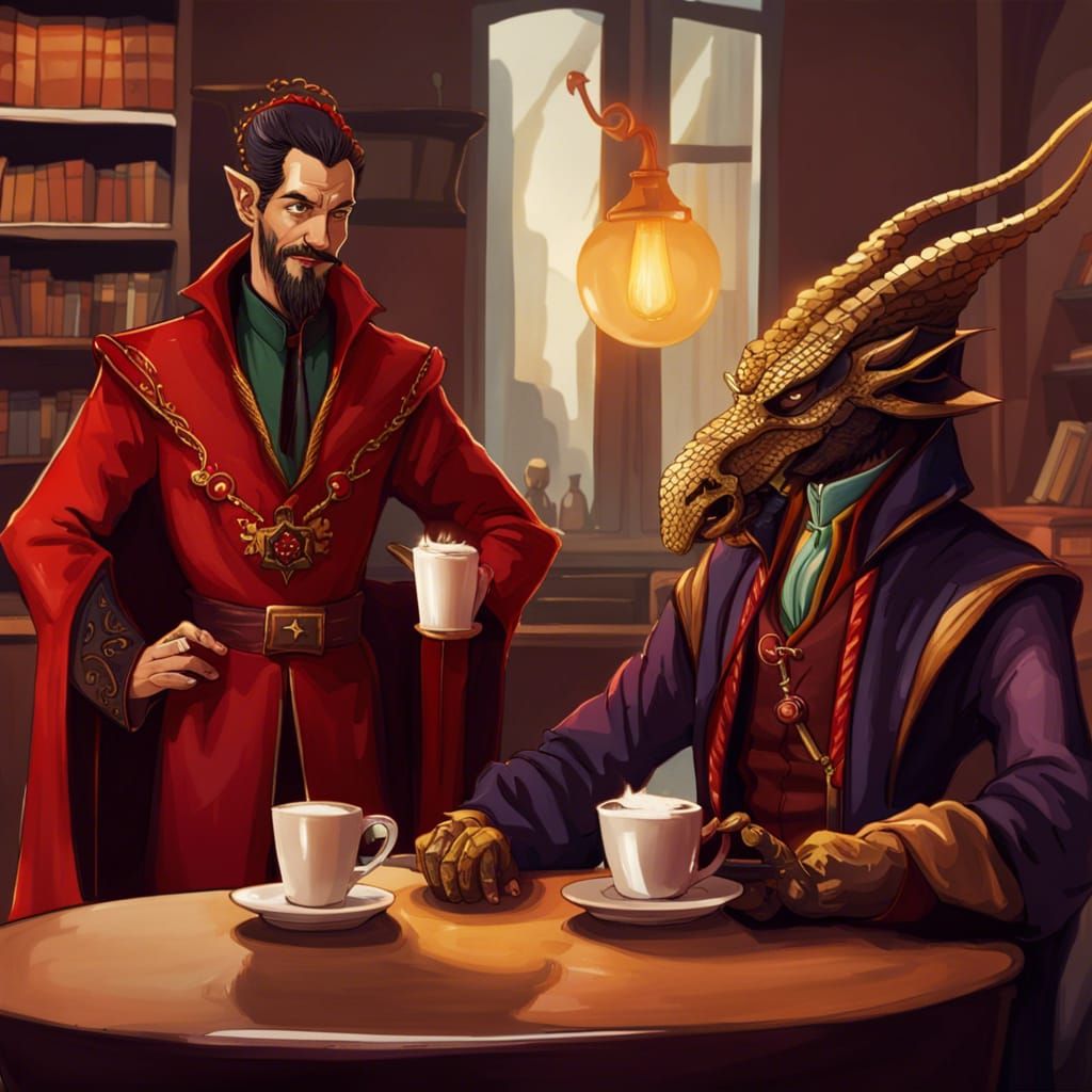 Wizard and Dragon Business Meeting