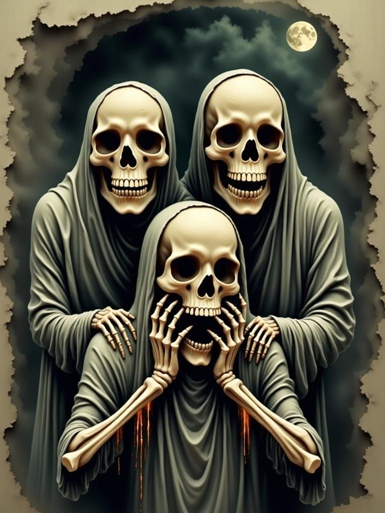Flaming Skeletons: Hear No Evil, See No Evil, Speak No Evil