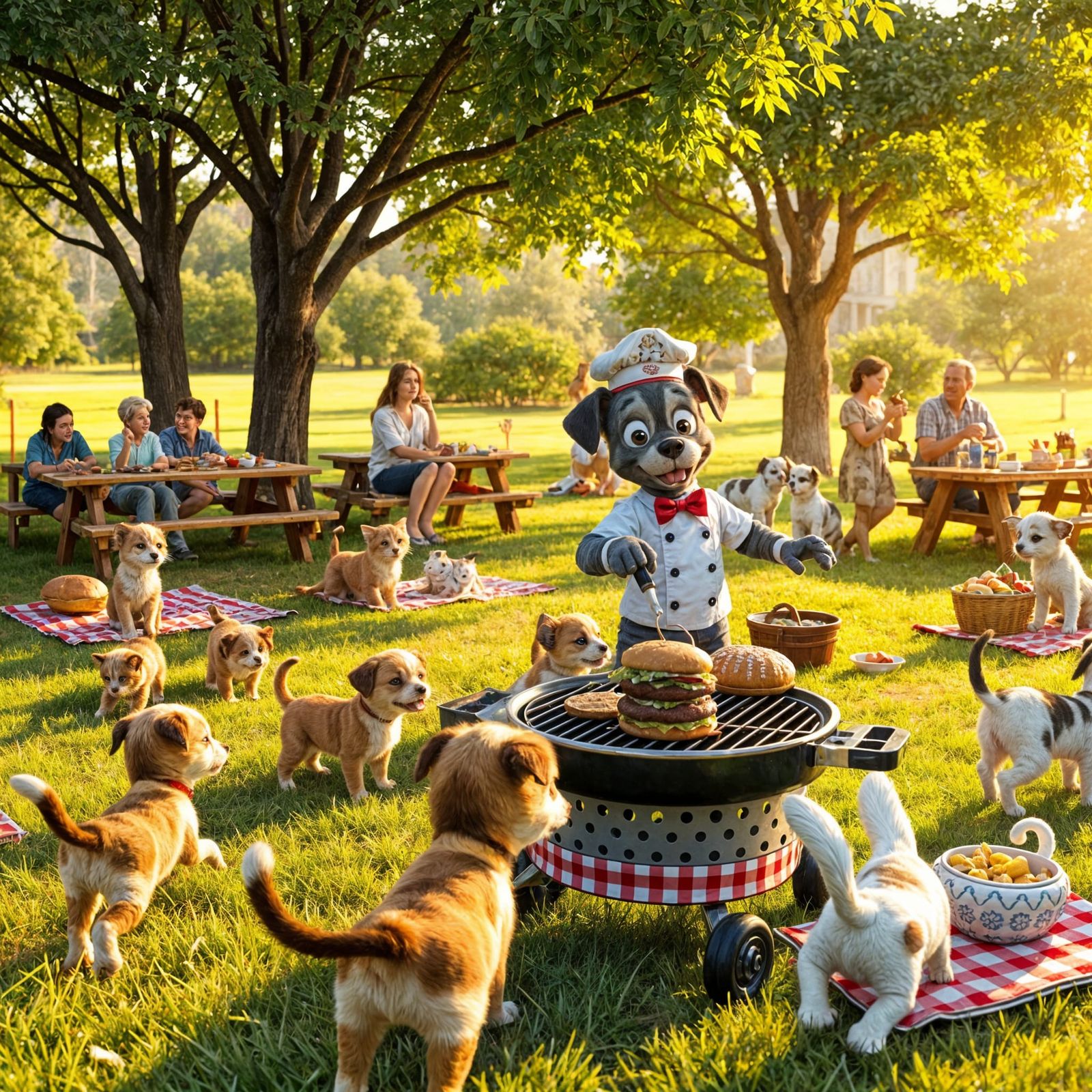 Puppy Cookout: Disney Pixar-Style CGI Animation
