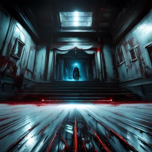 Spirits Interact on Space Station in Rococo Horrorcore Style