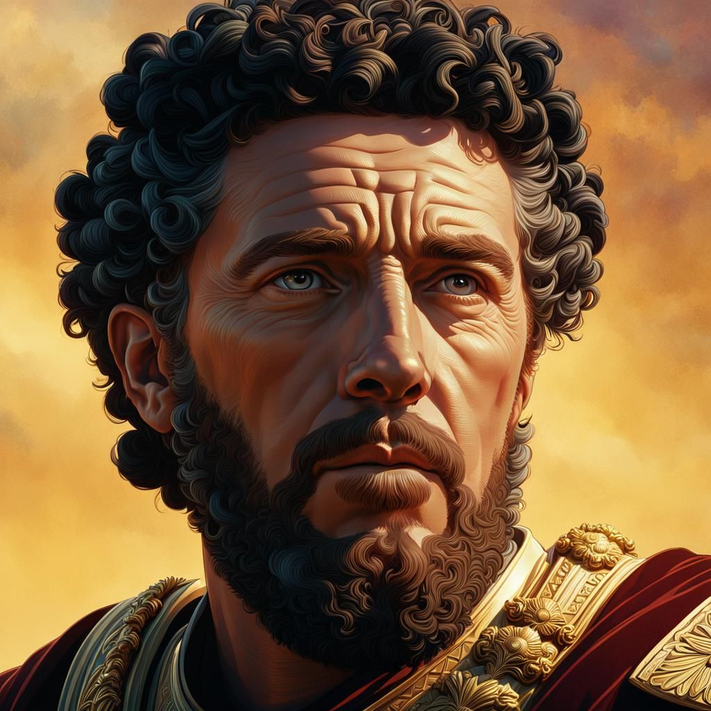Marcus Aurelius Portrait in Golden Hour Lighting