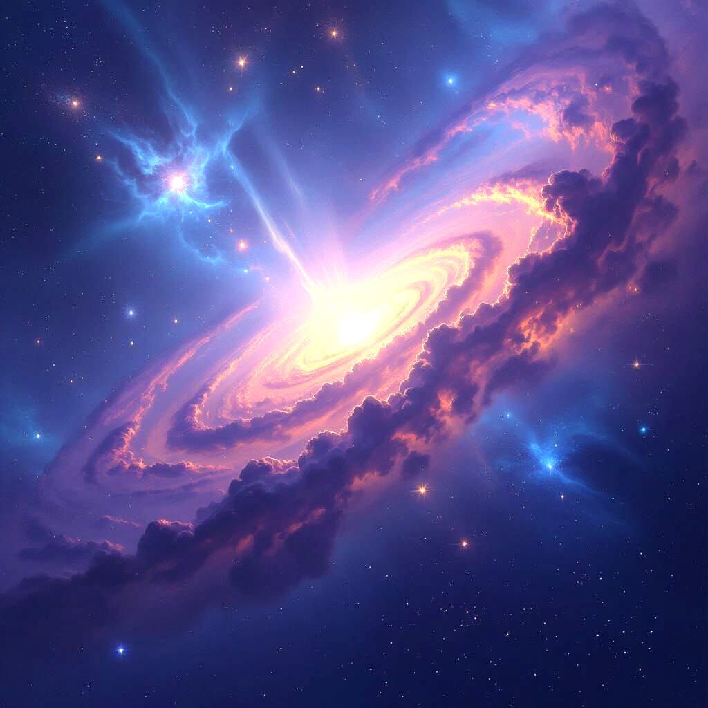 Vast Cosmic Expanse With Distant Galaxies