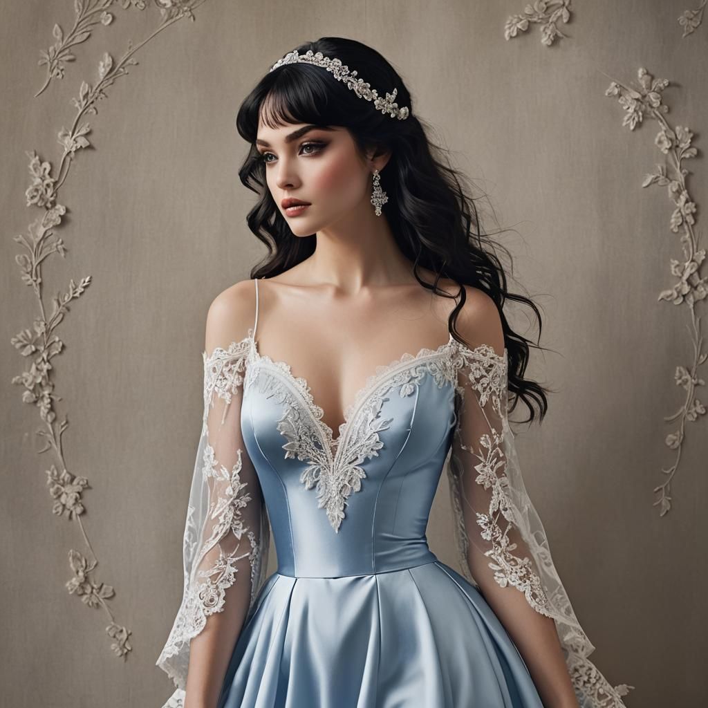 Hyperrealistic Portrait of a Beautiful Woman in Lace