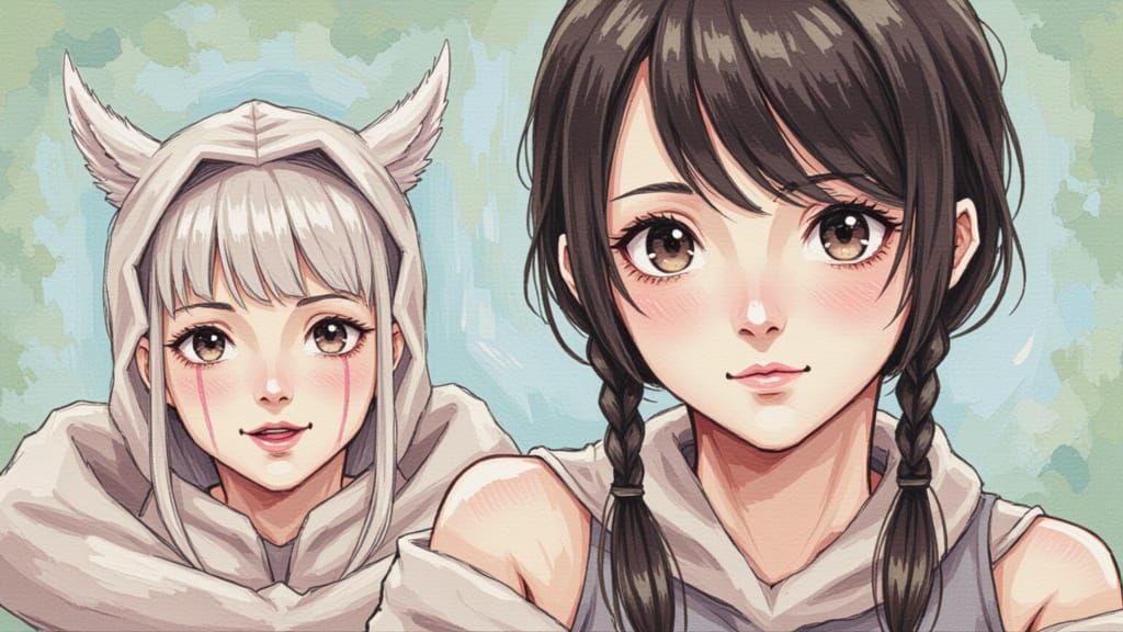 Abstract Impasto Painting with Dark Watery Tones