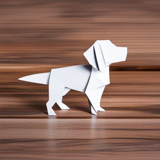 Origami Golden Retriever Puppy Papercraft