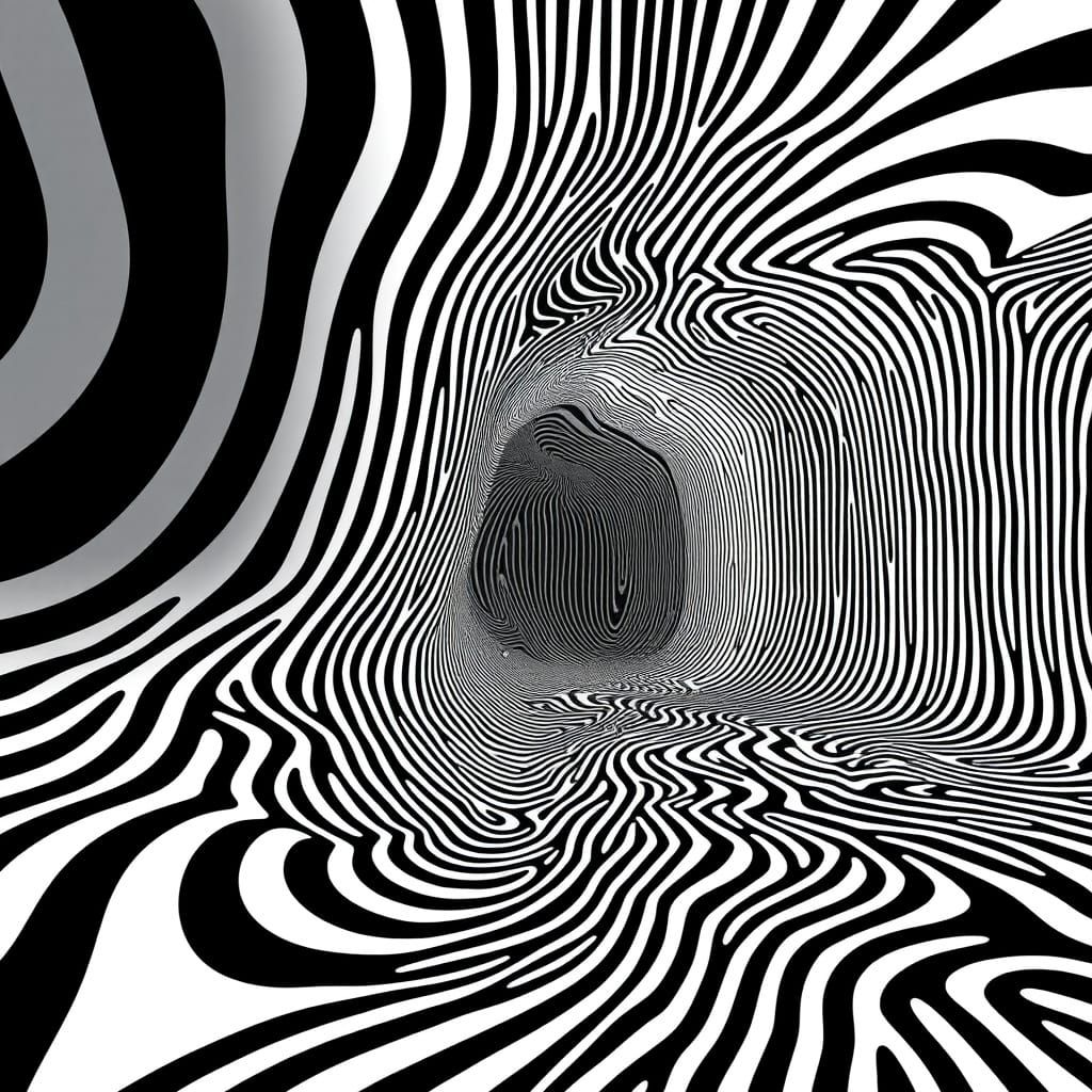 Distorted Optical Abstraction in Vibrant Colors