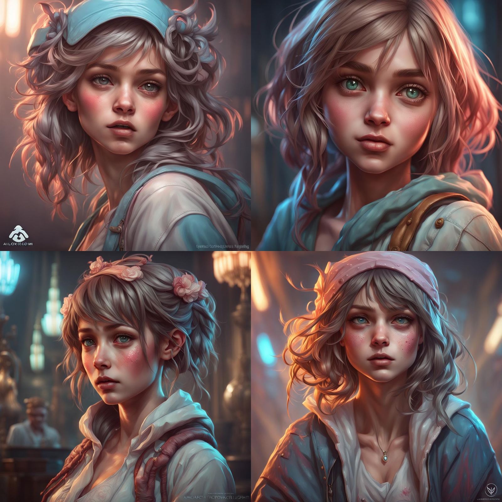 Detailed Portrait of Girl in Asylum, Hyperdetailed Art