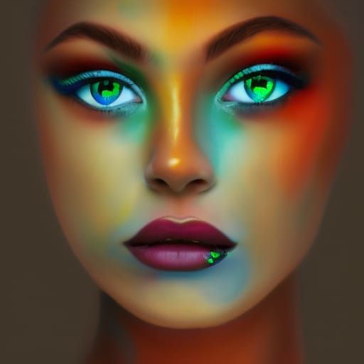 Woman with Fire Opal Eyes: A Captivating Portrait