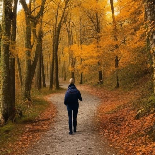 Autumn Forest Walk in Golden Light