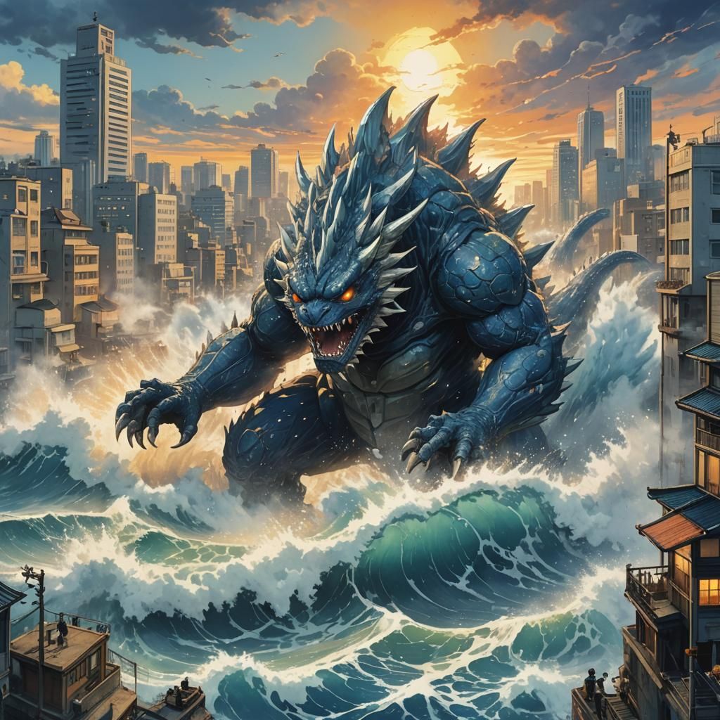 Kaiju Emerges to Attack Japanese City