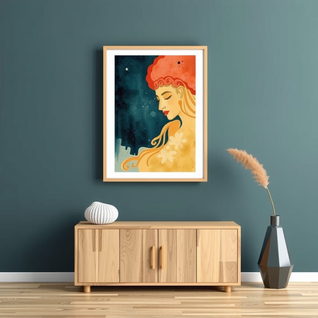 Boho art interior design.