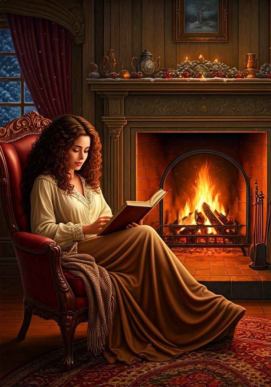 Cozy Cottage Scene in Romantic Style