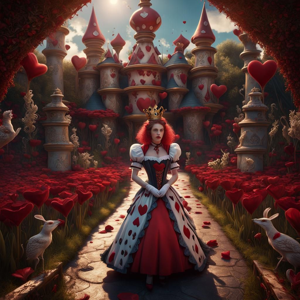 Queen of Hearts: Detailed Fantasy Concept Art