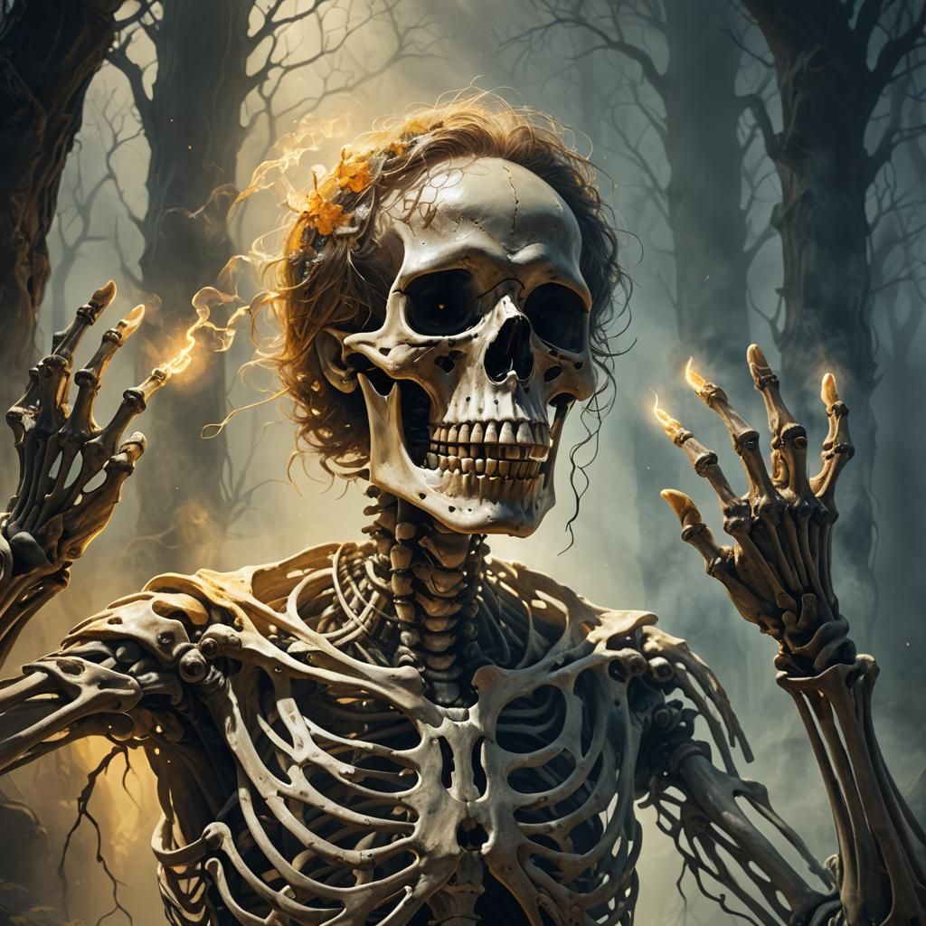 Skeleton's Dream: Fantasy Art of Yearning for Life