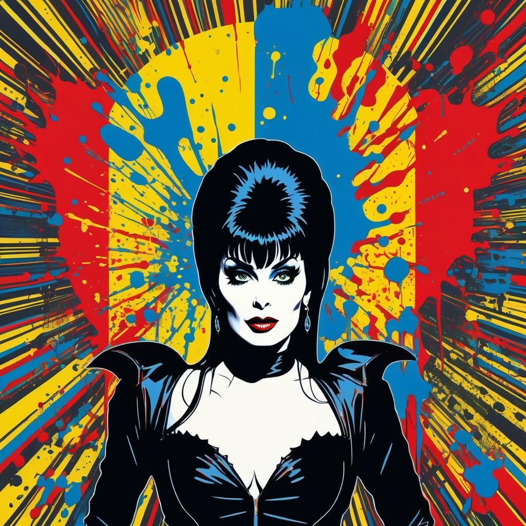 Elvira Pop Art Screen Print