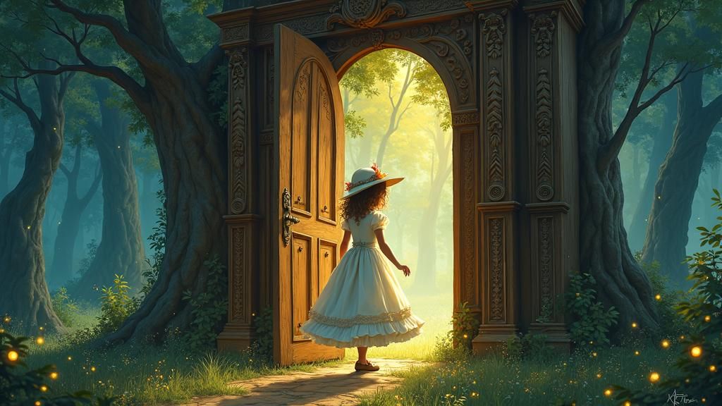 Girl's Wardrobe Portal to Enchanted Forest