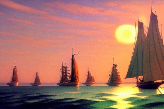 Medieval Seaside Village: Hyperdetailed Seascape in Acrylic ...