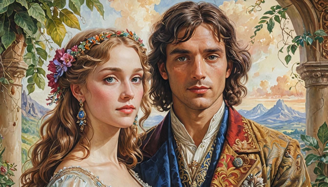 High-Key Portrait in Symbolist Fantasy Style