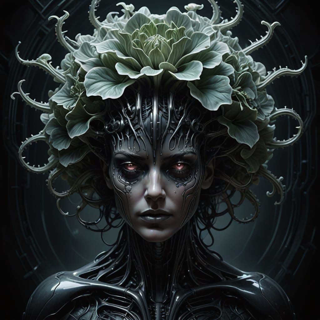 Surreal, Futuristic Portrait of a Pelargonium