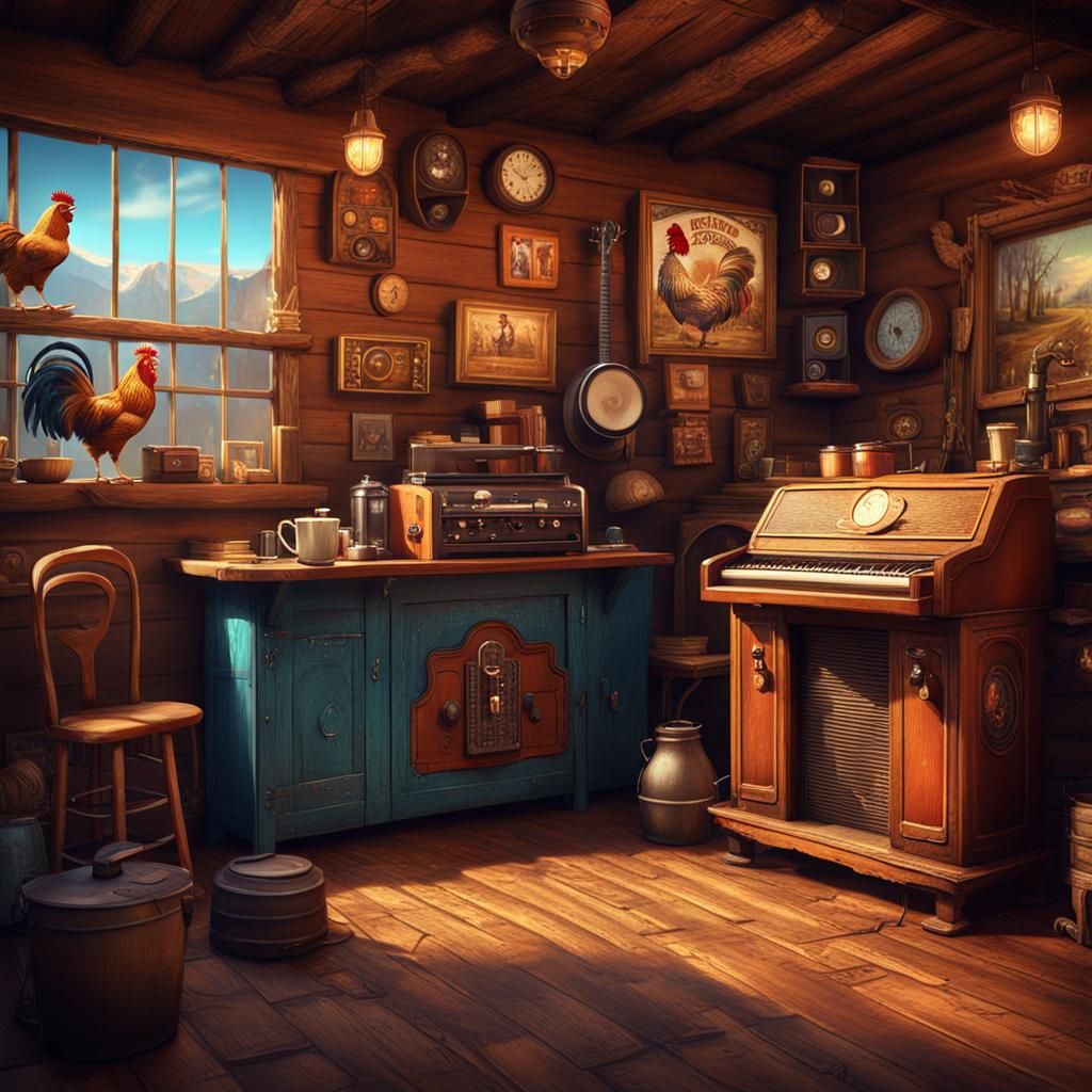 Indian Countryside Coffee Shop: Detailed Matte Painting