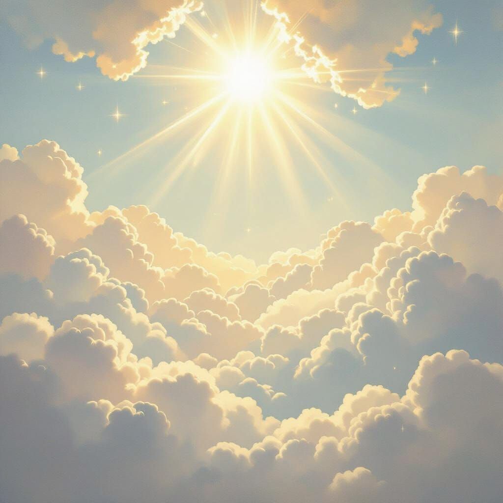 Ethereal Christmas Scene with Divine Light