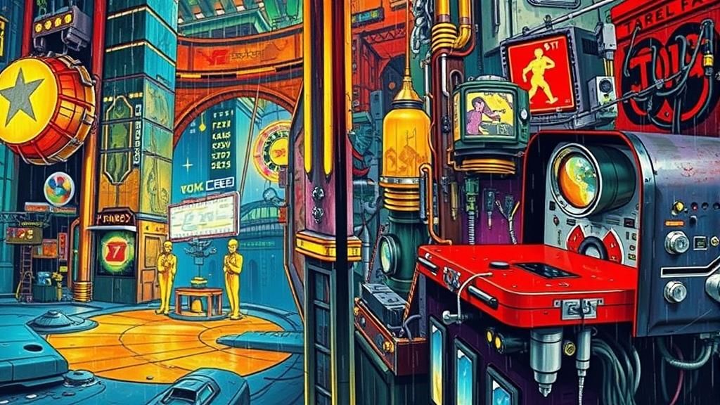 Futuristic Metropolis in Cyberpunk Style