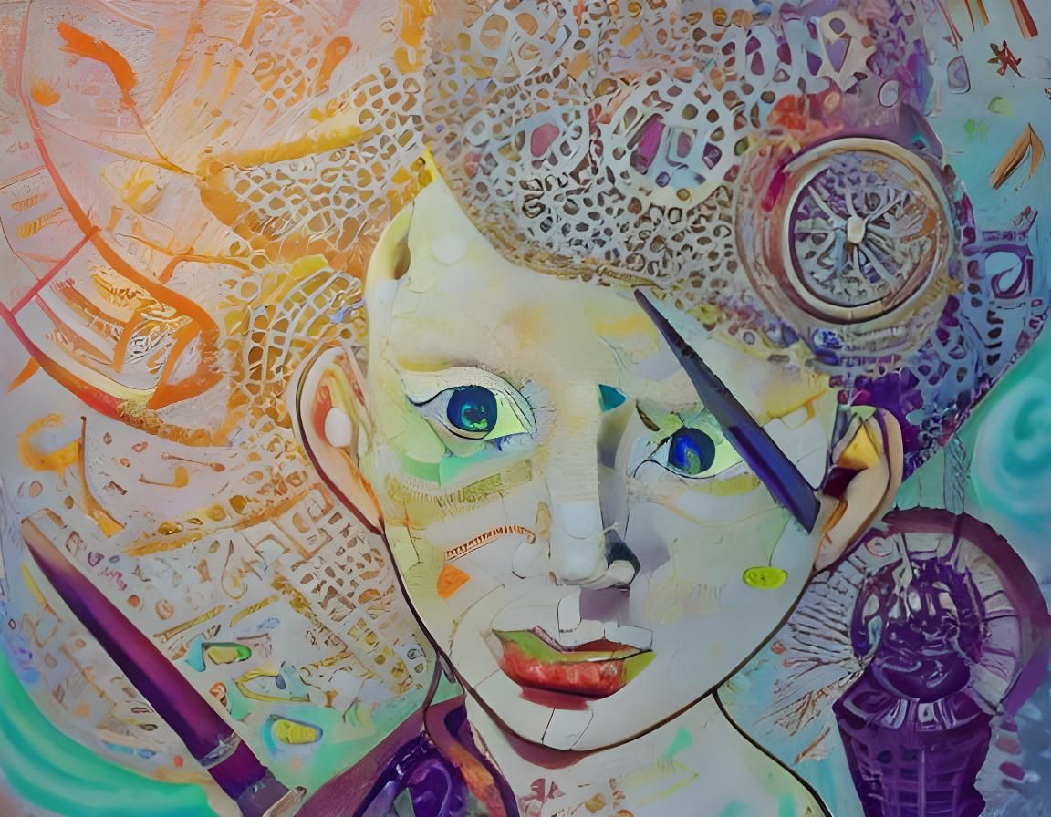 Steampunk Mecha Girl in Istanbul Market