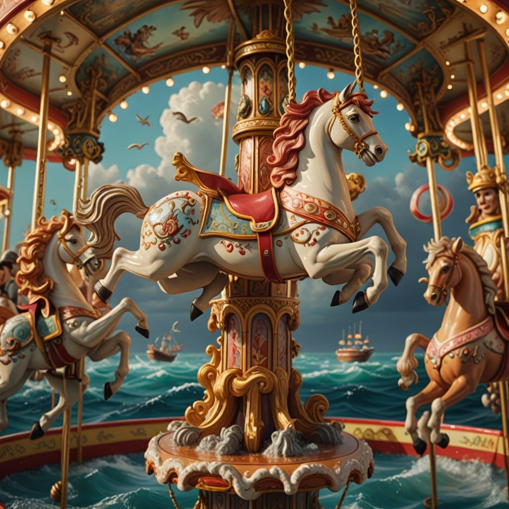 A Vibrant Underwater Carousel