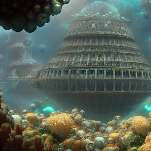 Underwater Bubble City: A Digital Matte Painting