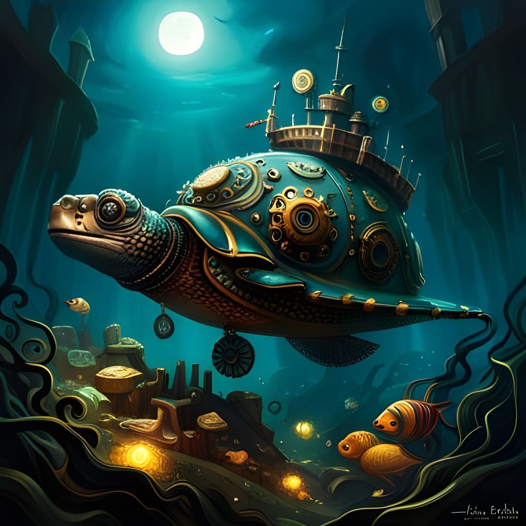 Turtle Submarine:deep sea exploration!