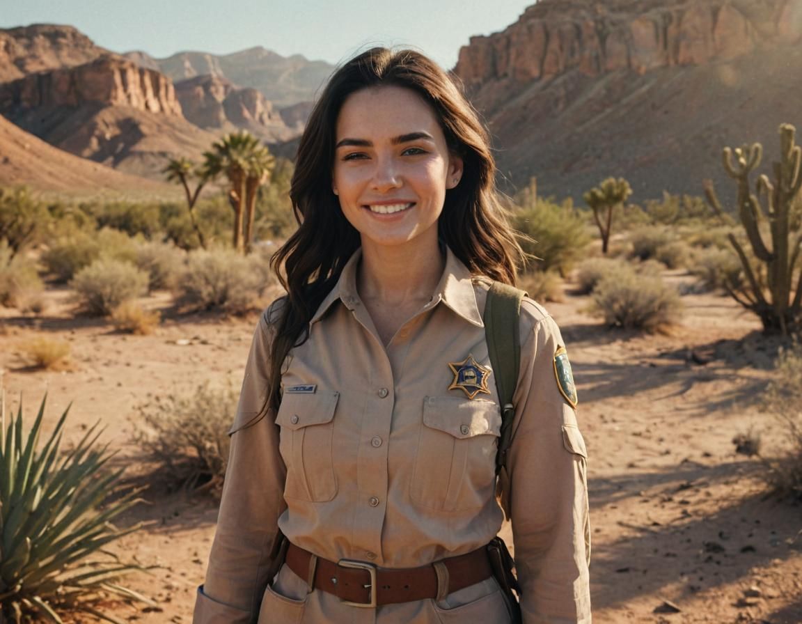 Ranger desert smiling portrait