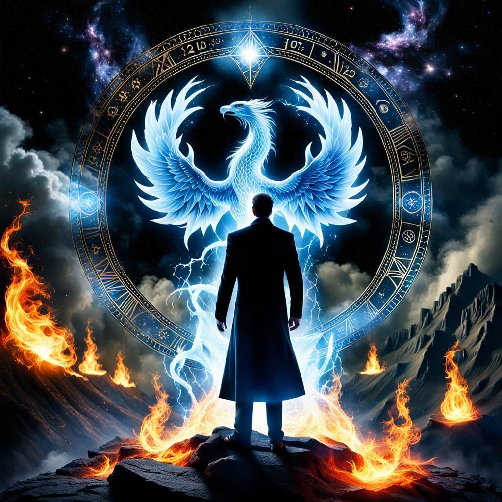 Evolved Phoenix in a Dark Fantasy Style