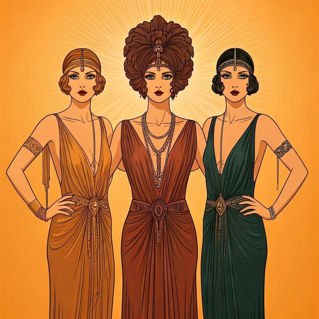 Art Deco Goddesses as Greek Muses