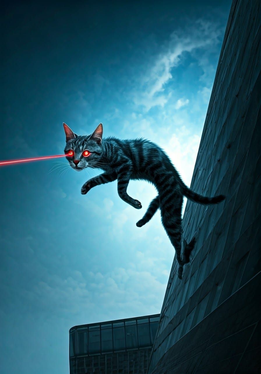 Mutant Cats with Laser Eyes Diving