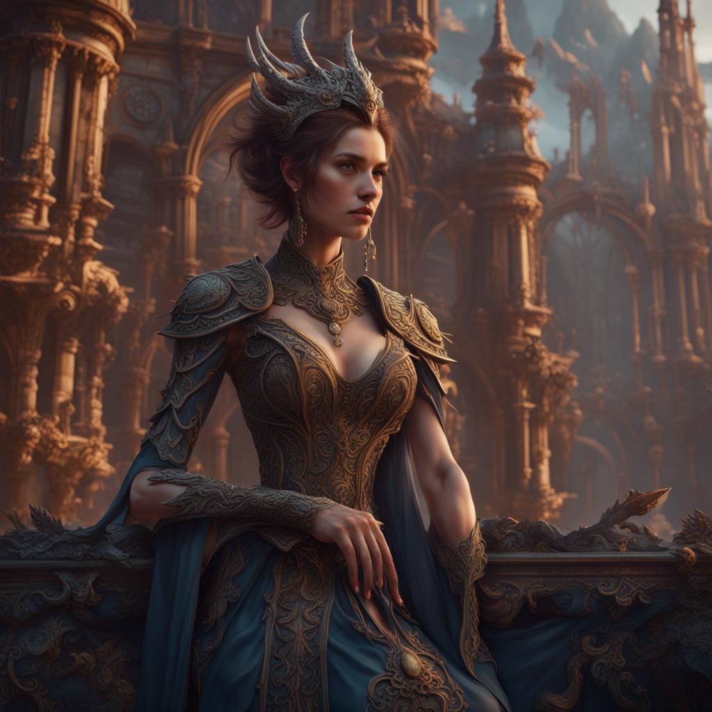 Fantastical Women: Detailed Matte Painting in Deep Color