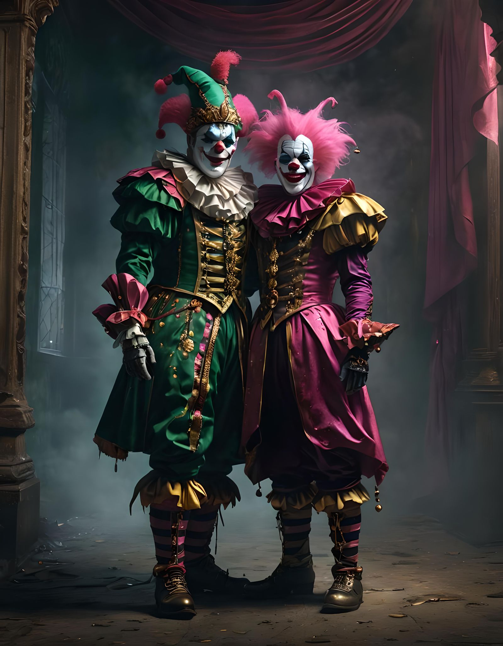 Dark Fantasy Scene: Clown and Jester in Unreal Engine