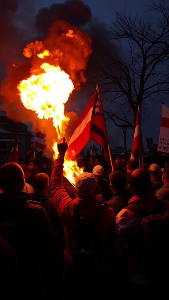 AI Generates Image of Political Violence