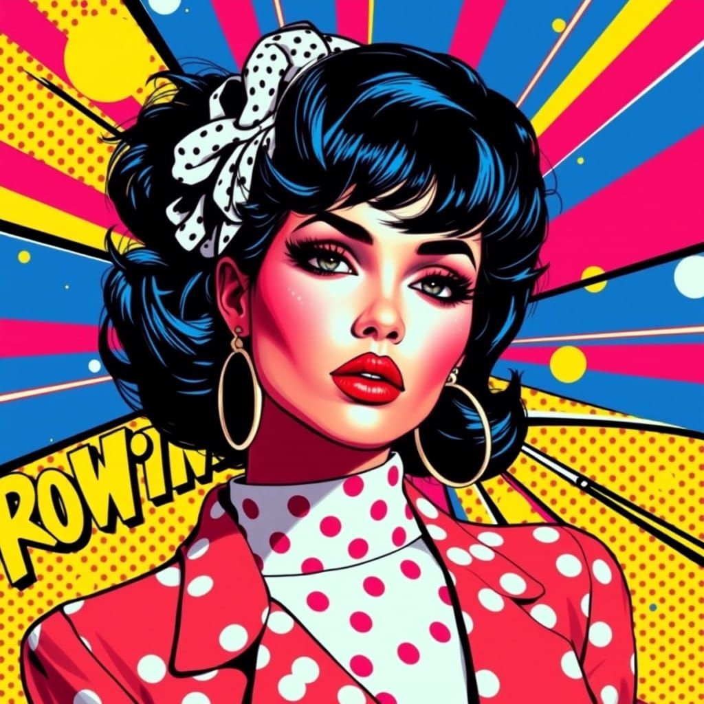 Pop Art Portrait in Vibrant Colors
