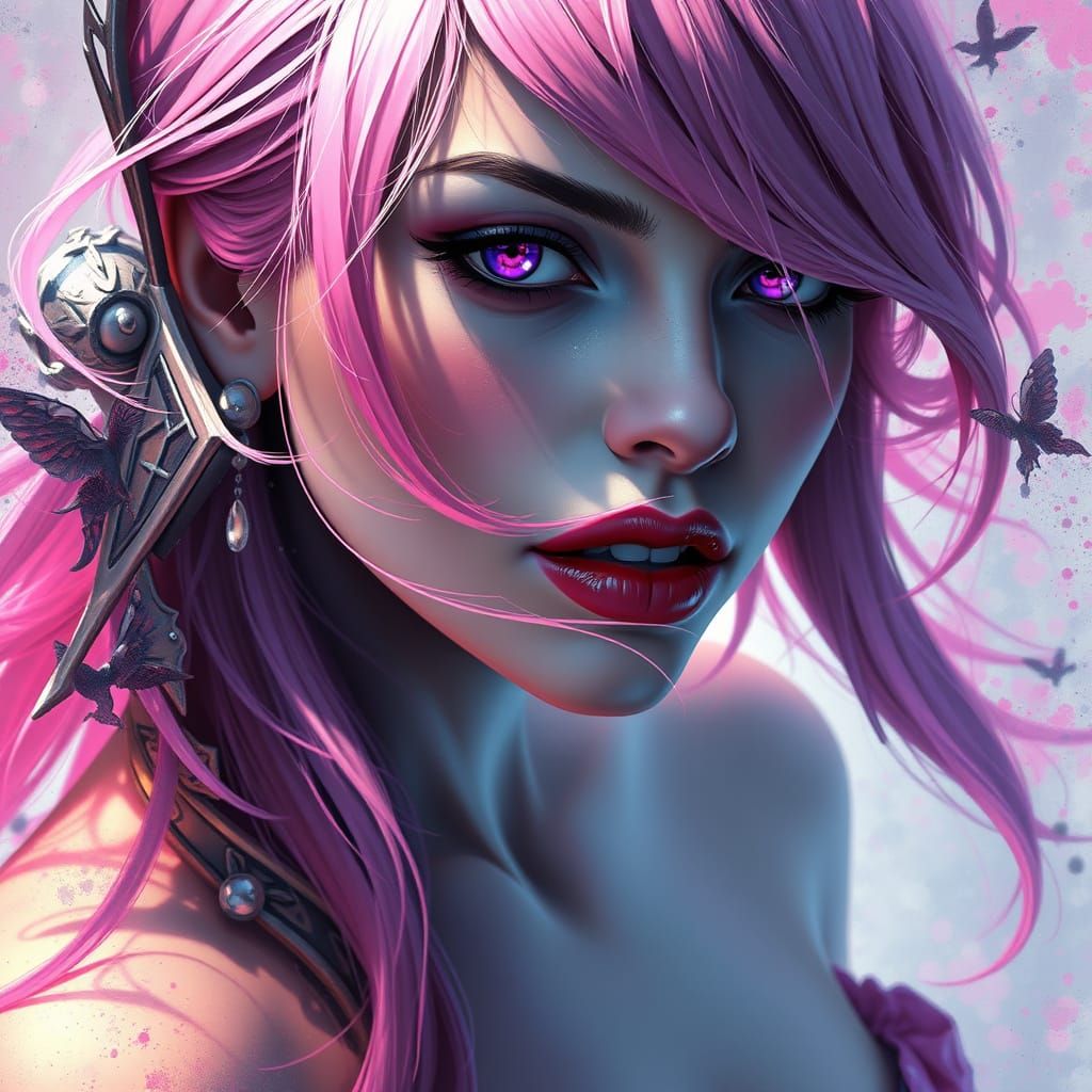 Fantasy Art: Woman Painting Living Art