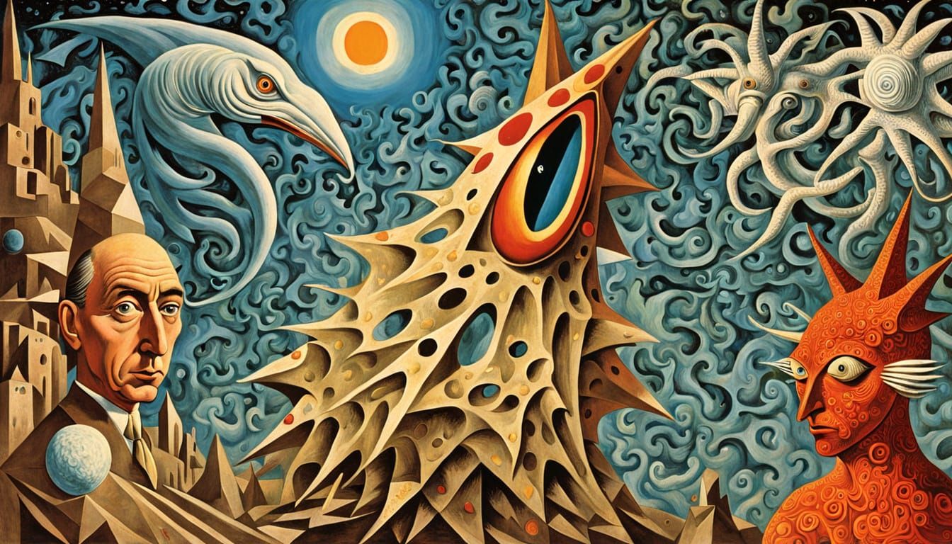 Surreal Comic Book Art in Kirby Style