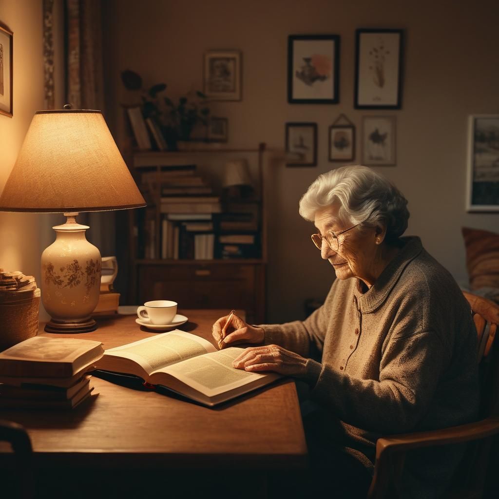 Cozy Bedroom Reading Scene in 35mm Film Style